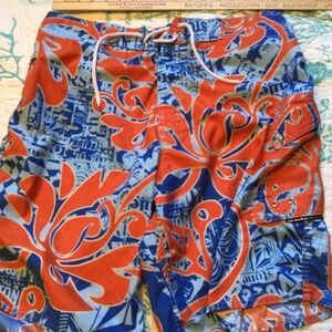 Volcom, 32, blue and orange
